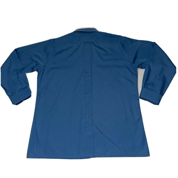 Mens Christian Dior Blue Monogramed Button Down Dress Shirt Large - Picture 2 of 11